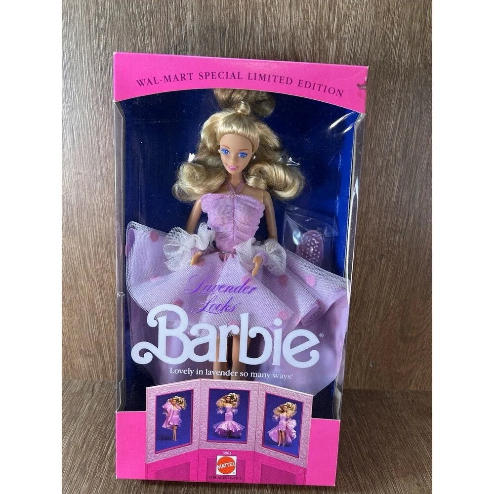 Vintage 1989 Mattel Lavender Looks Barbie Doll #3963 Original Box